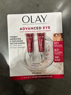 Olay Advanced Eye Cream 15ml 0.5 fl oz Anti-Aging Anti-Wrinkle- 2 PACK-2026